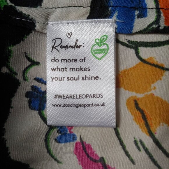 Dancing Leopard Floral Silky Flowy Midi Wrap Dress 14 Adjustable straps - Picture 9 of 10